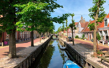 Canal in Harlingen, Netherlands